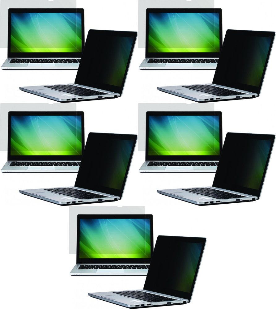 5x Filtr prywatyzujący do laptopów 3M (PF156W9B), 16:9, 15.6", bezramkowy, czarny