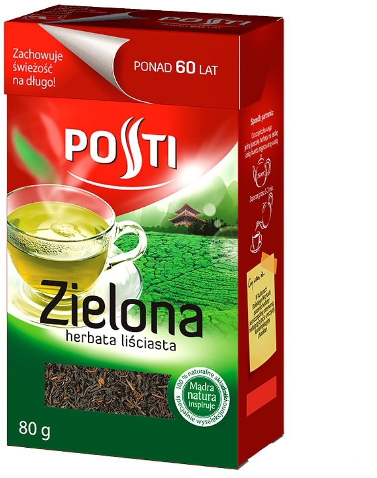 Herbata zielona liściasta Posti, 80g