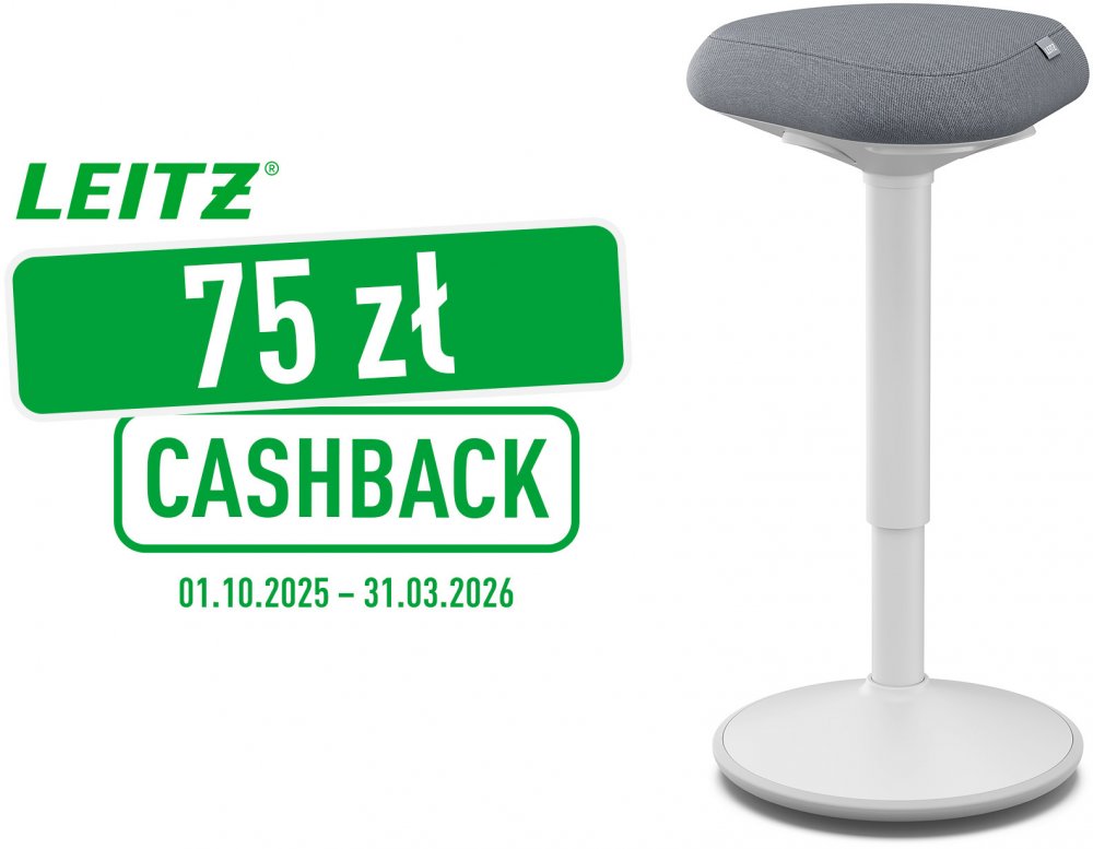 Stołek Leitz Ergo, do aktywnego siedzenia w pozycji półstojącej, jasnoszary