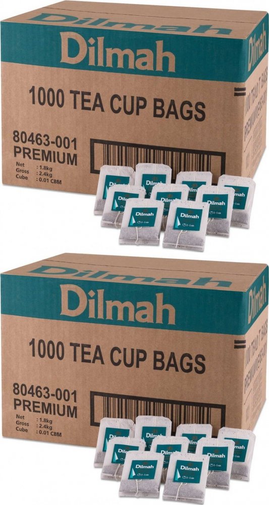 2x Herbata czarna w torebkach Dilmah Premium Tea, 1000 sztuk x 1.8g