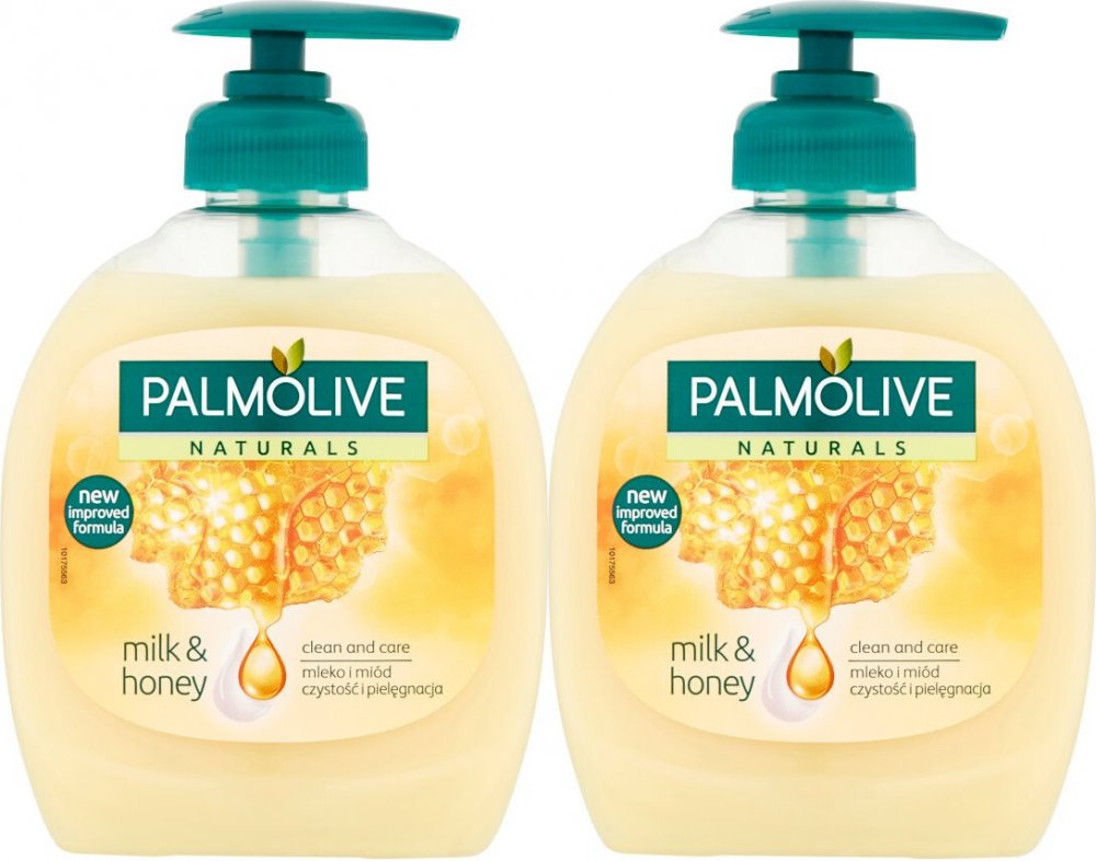 2x Mydło w płynie Palmolive, z dozownikiem, mleko i miód, 300ml