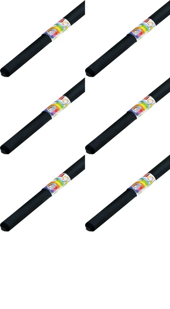 6x Bibuła marszczona Fiorello, 10 sztuk, czarny