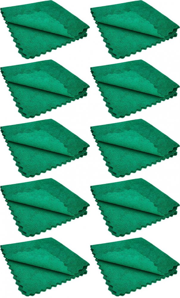 10x Ściereczka z mikrofibry Qleanup Long Fresh Professional, 38x38cm, 275g, 5 sztuk, zielony