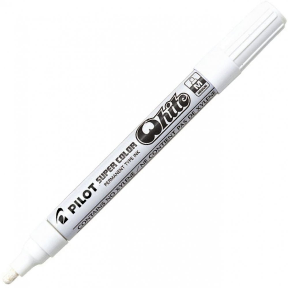 Marker olejowy Pilot Super Color M, okrągła, 4.5mm, biały