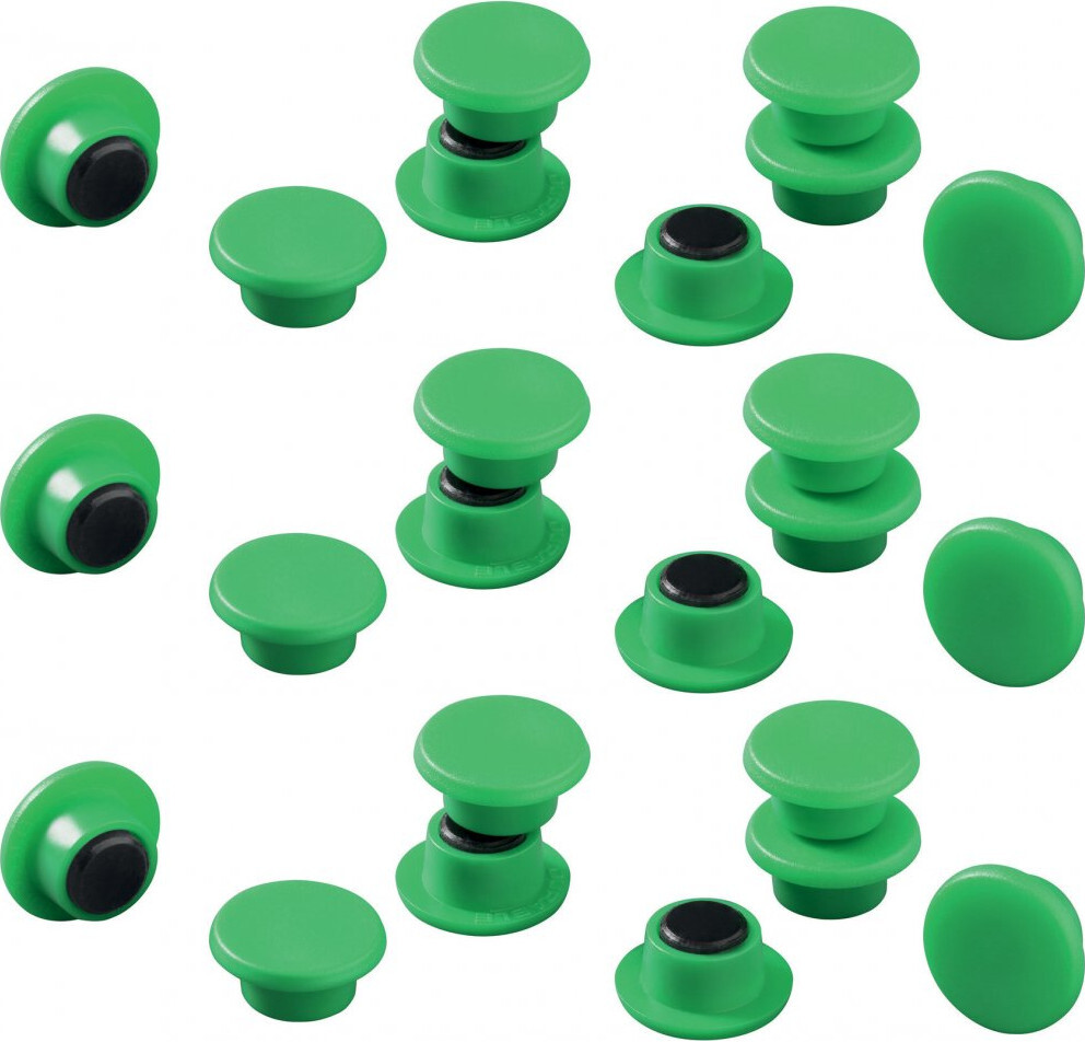 2x Magnesy Durable, 15 mm, 20 sztuk, zielony