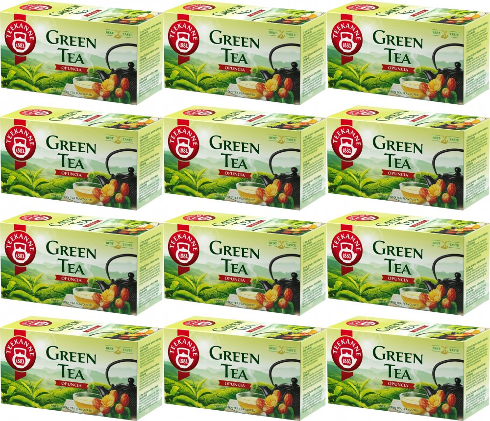 12x Herbata zielona smakowa w kopertach Teekanne Green Tea Opuncia, opuncja, 20 sztuk x 1.75g