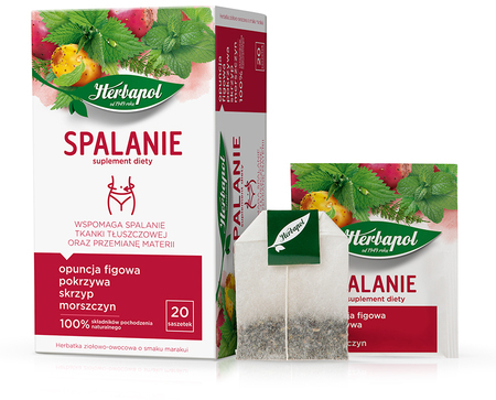 Herbata funkcjonalna w torebkach Herbapol Spalanie, marakuja, 20 sztuk x 2g