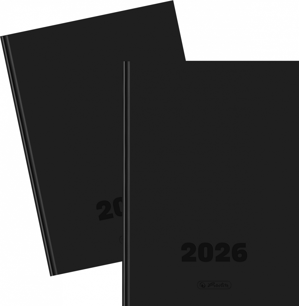 2x Kalendarz książkowy 2026, Herlitz, Szefa, A4, dzienny, czarny