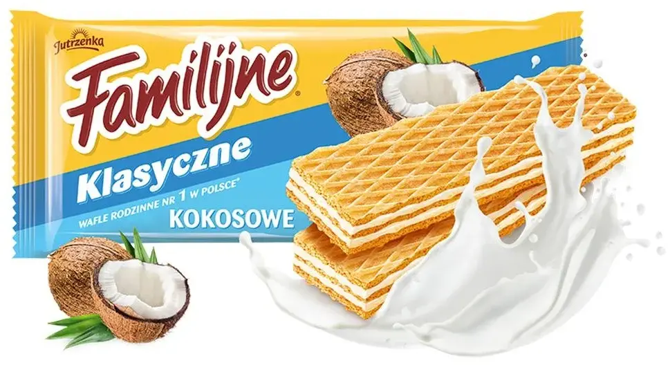 Wafle Familijne, kokosowy, 180g
