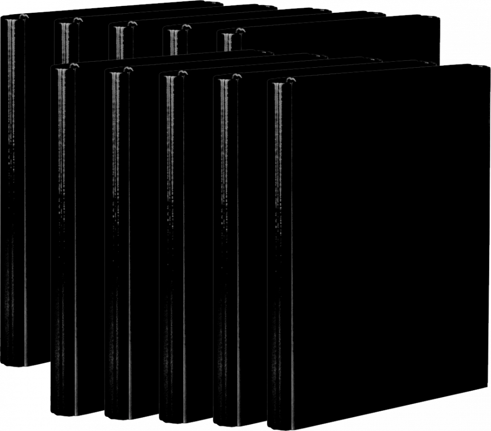 10x Teczka na rzep Vaupe Caribic, skrzydłowa, A4, 40mm, czarny