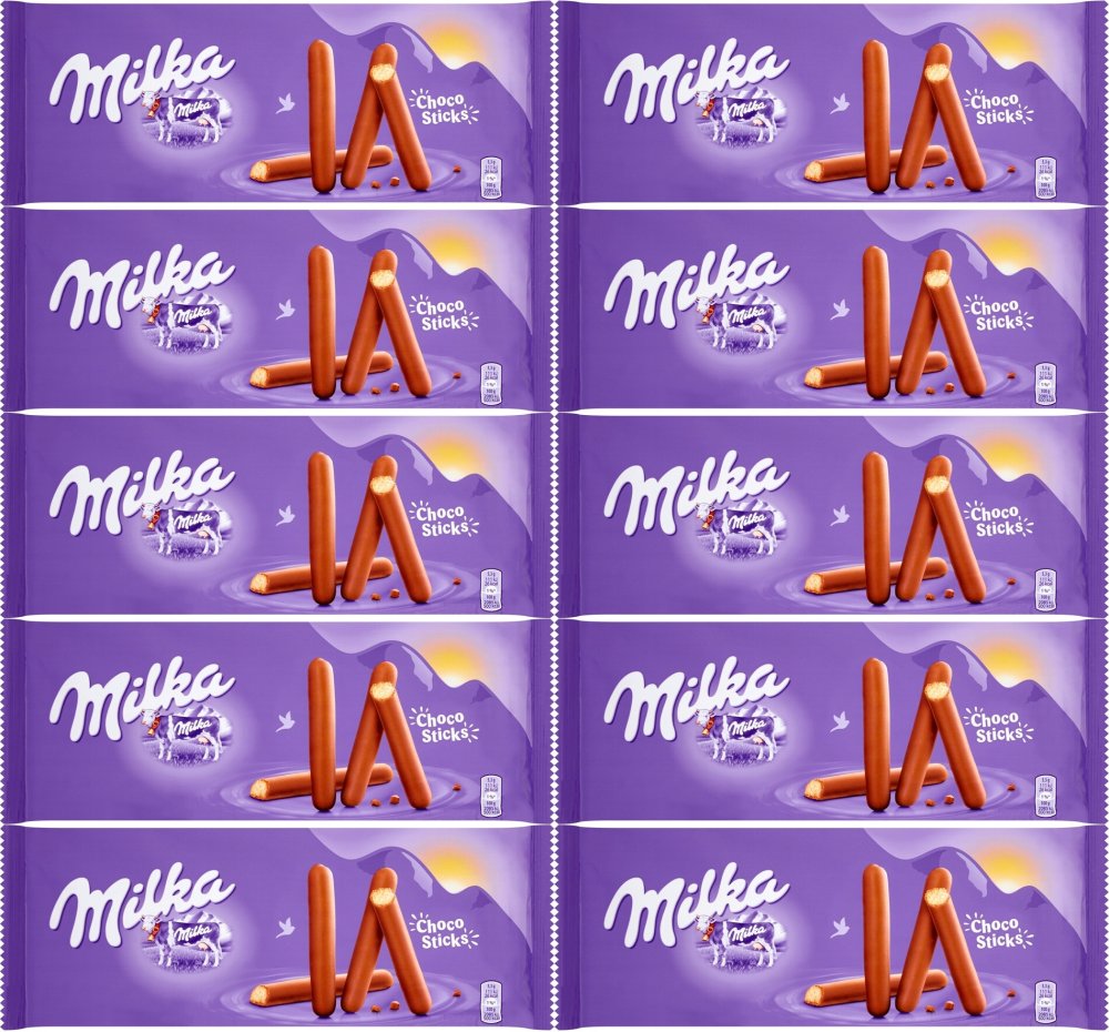 10x Ciastka paluszki Milka Choco Lila Sticks, 112g