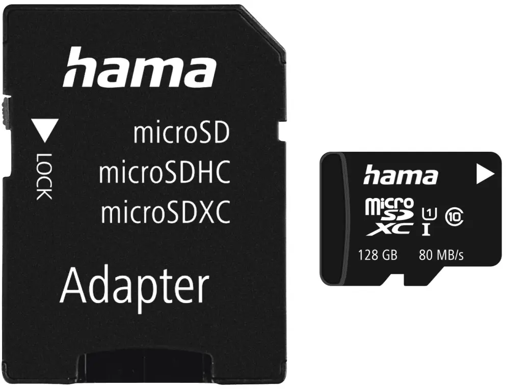 Karta pamięcie Hama microSDXC, 128GB + SD adapter, 80MB/s, Class C10