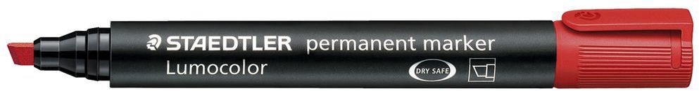 Marker permanentny Staedtler, Lumocolor 350, ścięta, 5mm czerwony