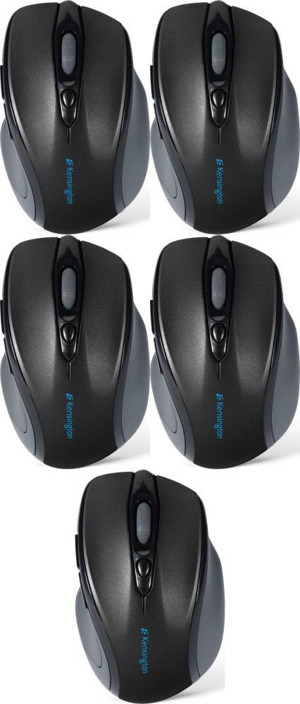 5x Myszka bezprzewodowa Kensington Pro Fit, średniowymiarowa, optyczna, czarny
