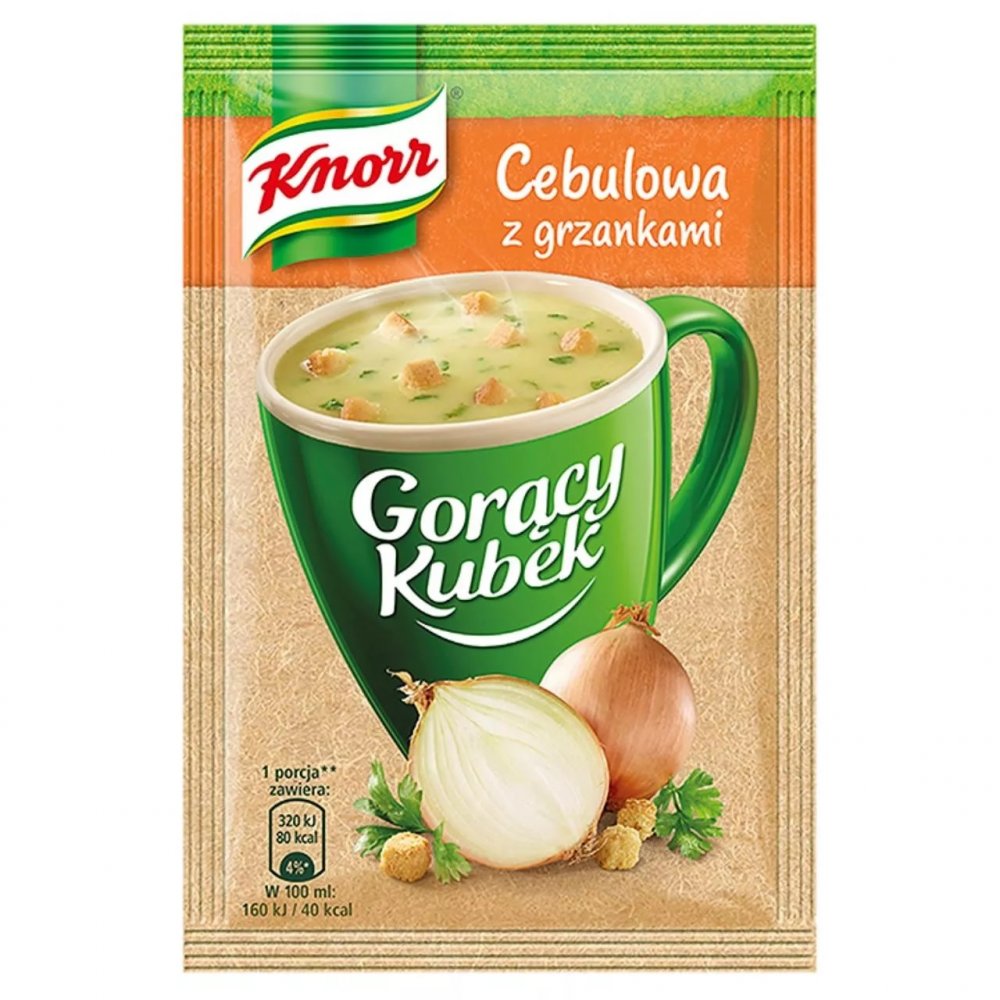 Zupa Knorr Gorący Kubek, cebulowa z grzankami, 17g