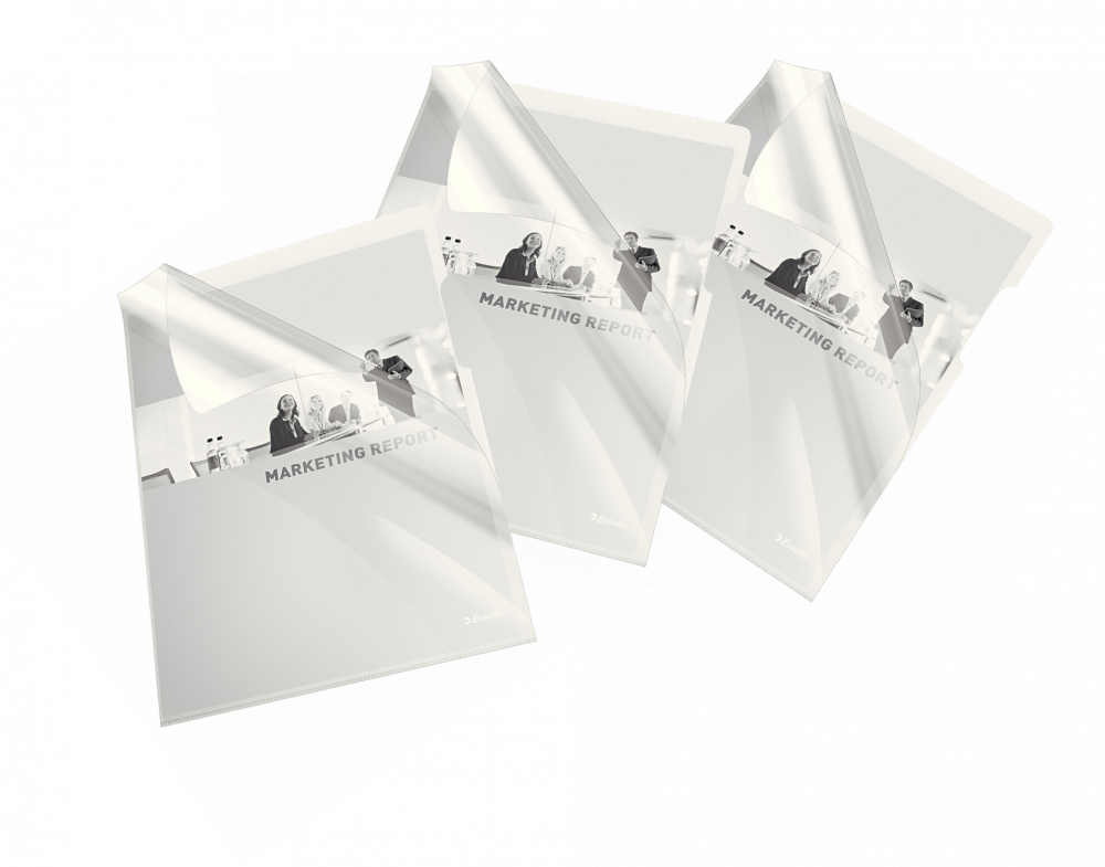 2x Ofertówki krystaliczne Esselte, "L", sztywne, A4, 150μm, 25 sztuk, transparentny