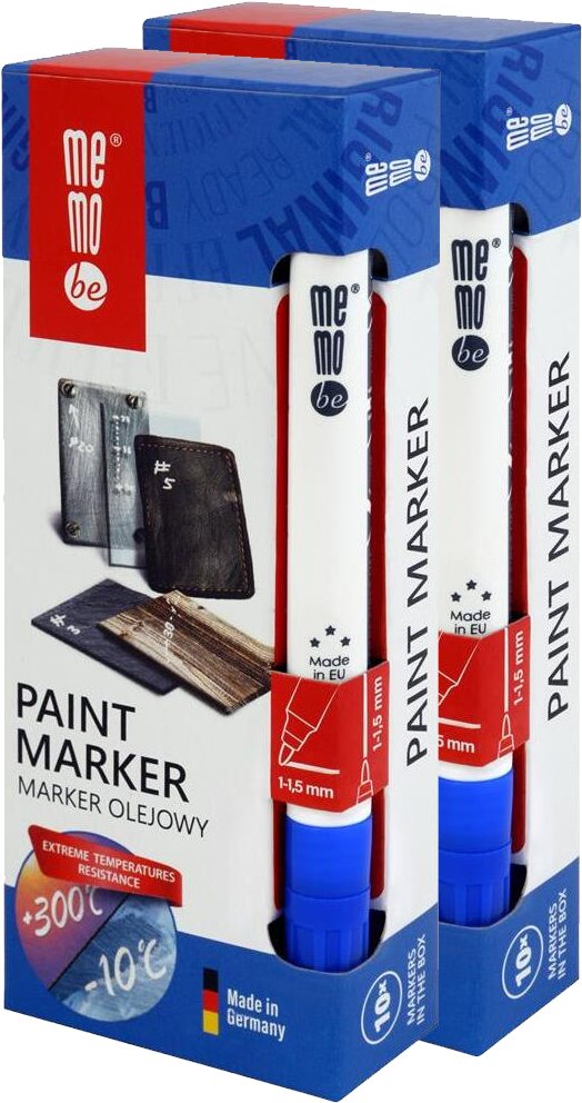 20x Marker olejowy MemoBe MM300, okrągła, 1-1.5mm, niebieski