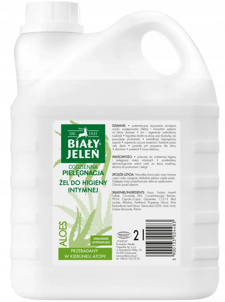 Żel do higieny intymnej Biały jeleń, aloes, 2l