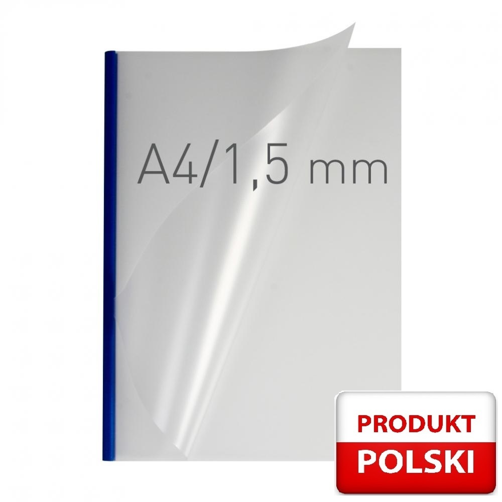 Okładka kanałowa easy Cover Double Semi Matt Opus, A4, 1.5mm, do 15 kartek, niebieski