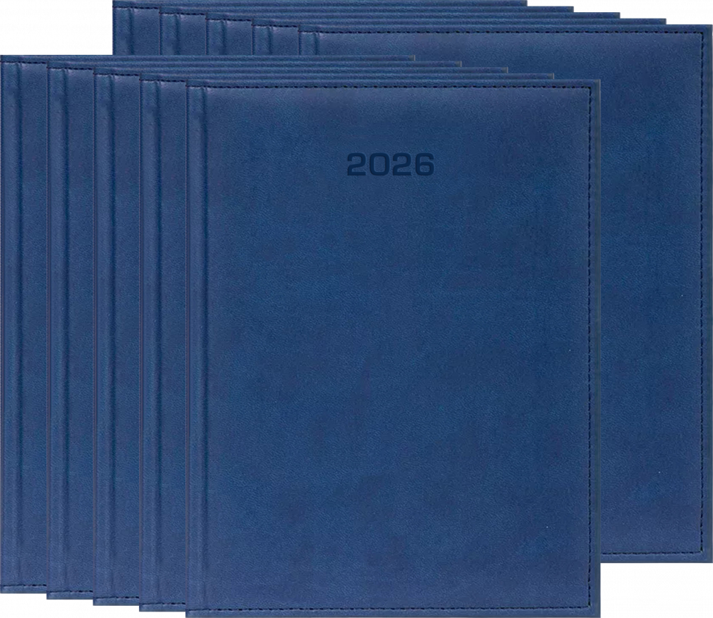 10x Kalendarz książkowy 2026, Udziałowiec, Vivella, A5, dzienny, granatowy