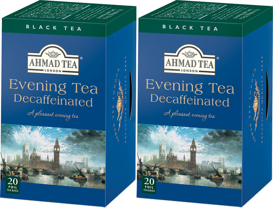 2x Herbata w kopertach Ahmad Tea Decaffeinated, 20 sztuk x 2g