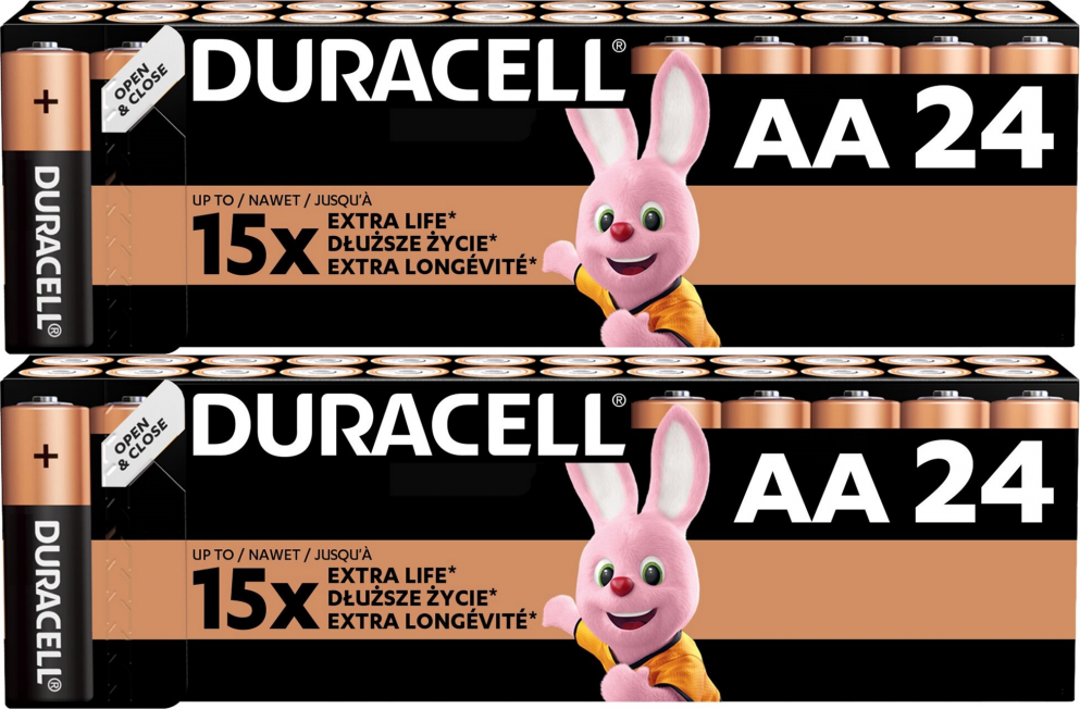2x Bateria alkaliczna Duracell, AA, 24 sztuki