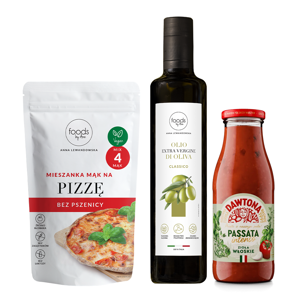 Mieszanka na pizzę + Oliwa z oliwek Classico + Passata Dawtona