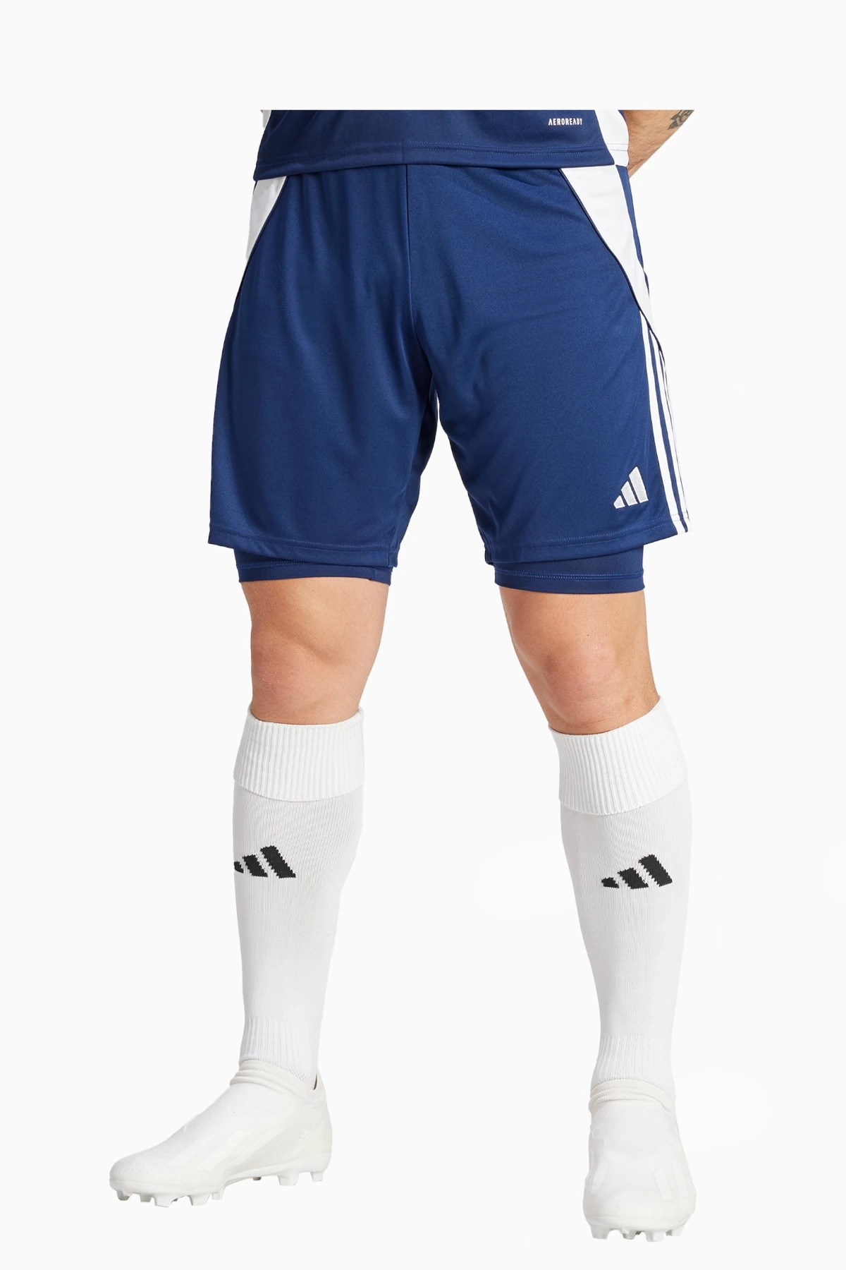 Spodenki adidas Tiro 24 Training 2 in 1 - Granatowy