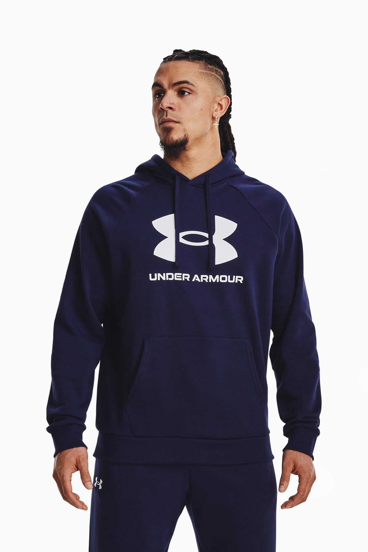 Bluza z kapturem Under Armour Rival Fleece Logo - Granatowy