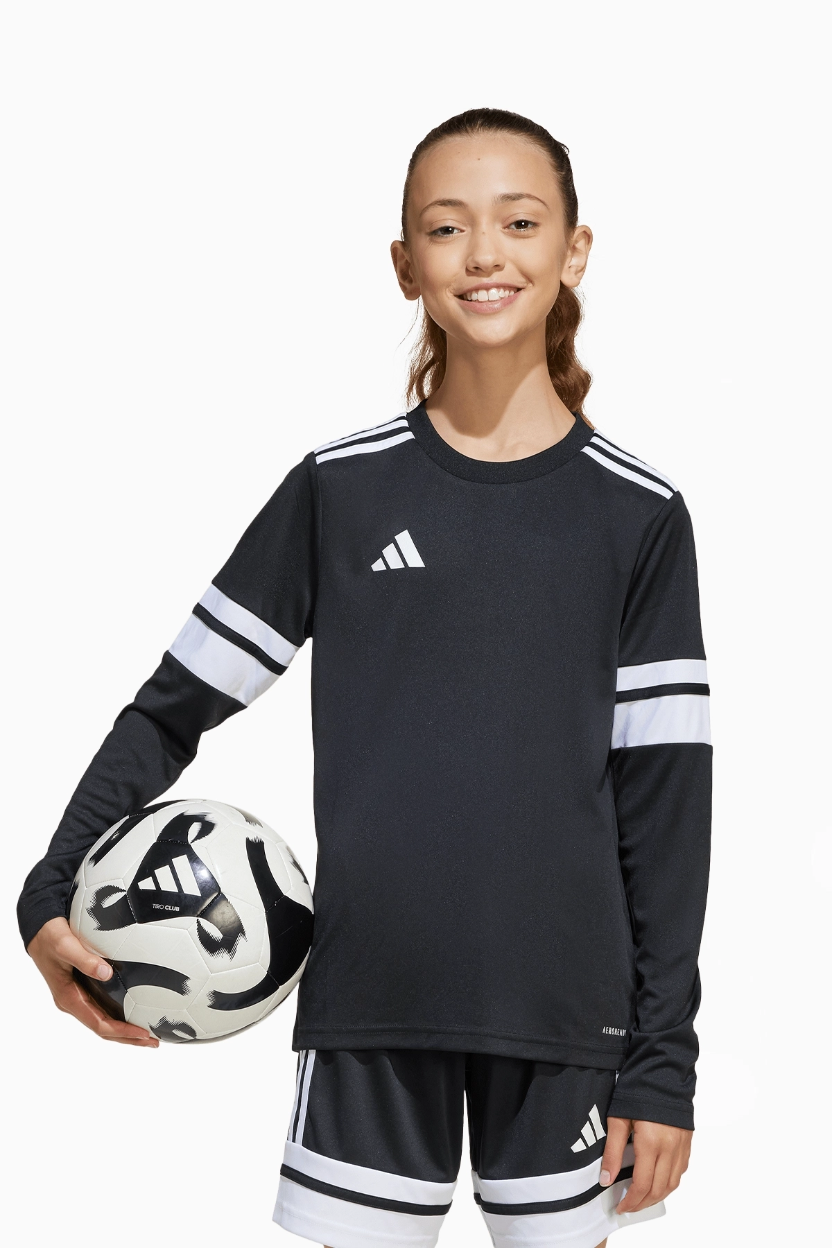 Koszulka z długim rękawem adidas Squadra 25 Junior - Czarny