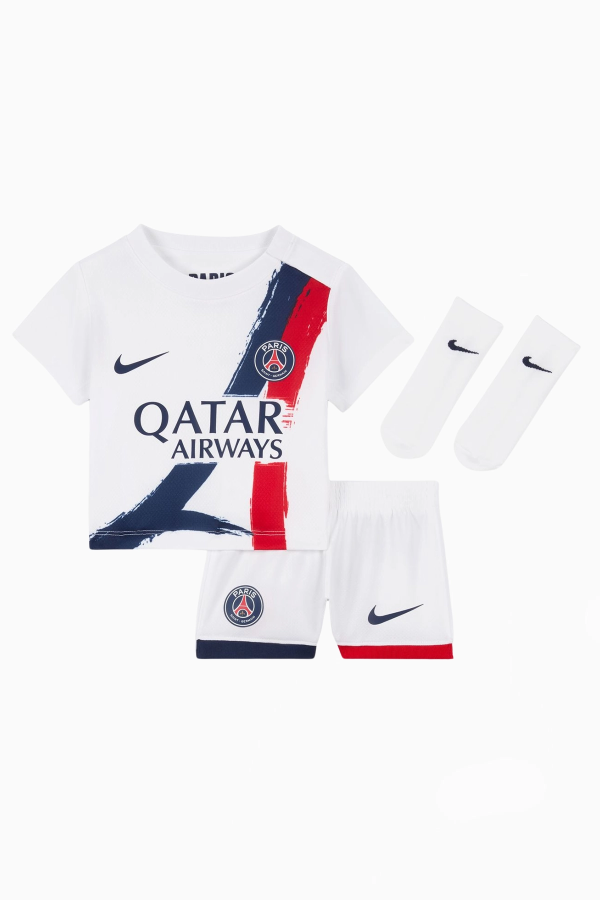 Komplet Nike PSG 24/25 Wyjazdowy Małe dzieci - Biały