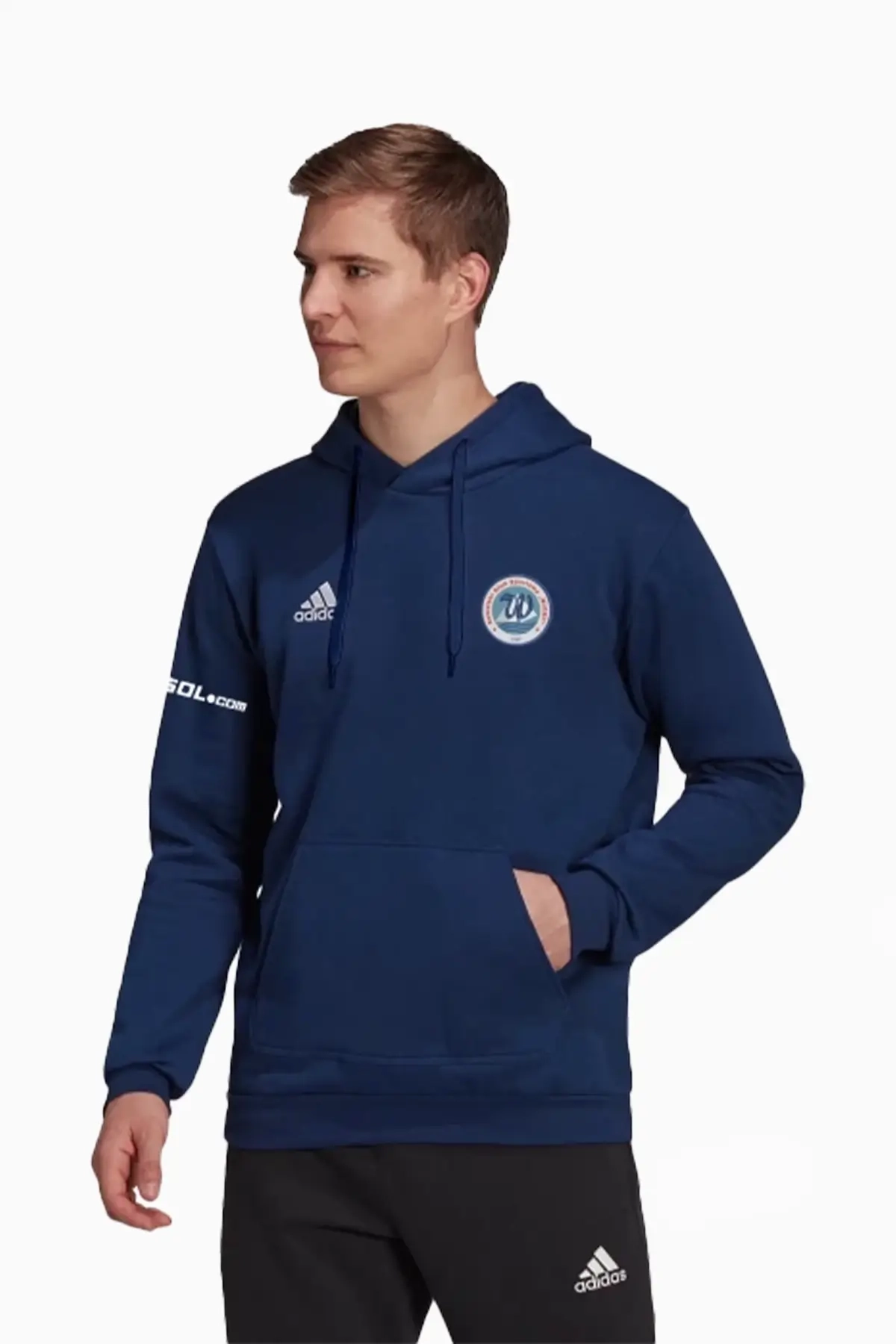 Bluza z kapturem adidas Wigry Suwałki 23/24 - Granatowy