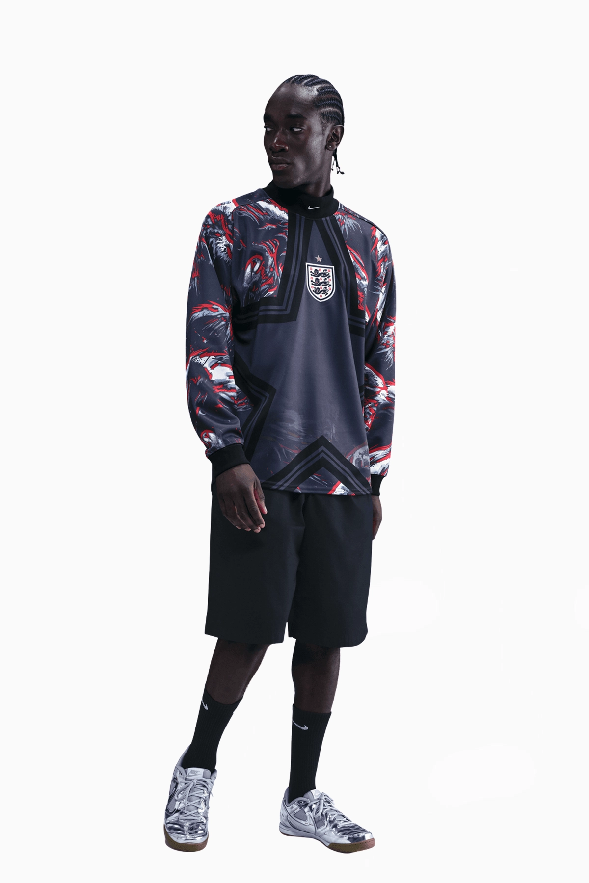 Koszulka z długim rękawem Reprezentacji Anglii Nike Goalkeeper Authentic - Granatowy