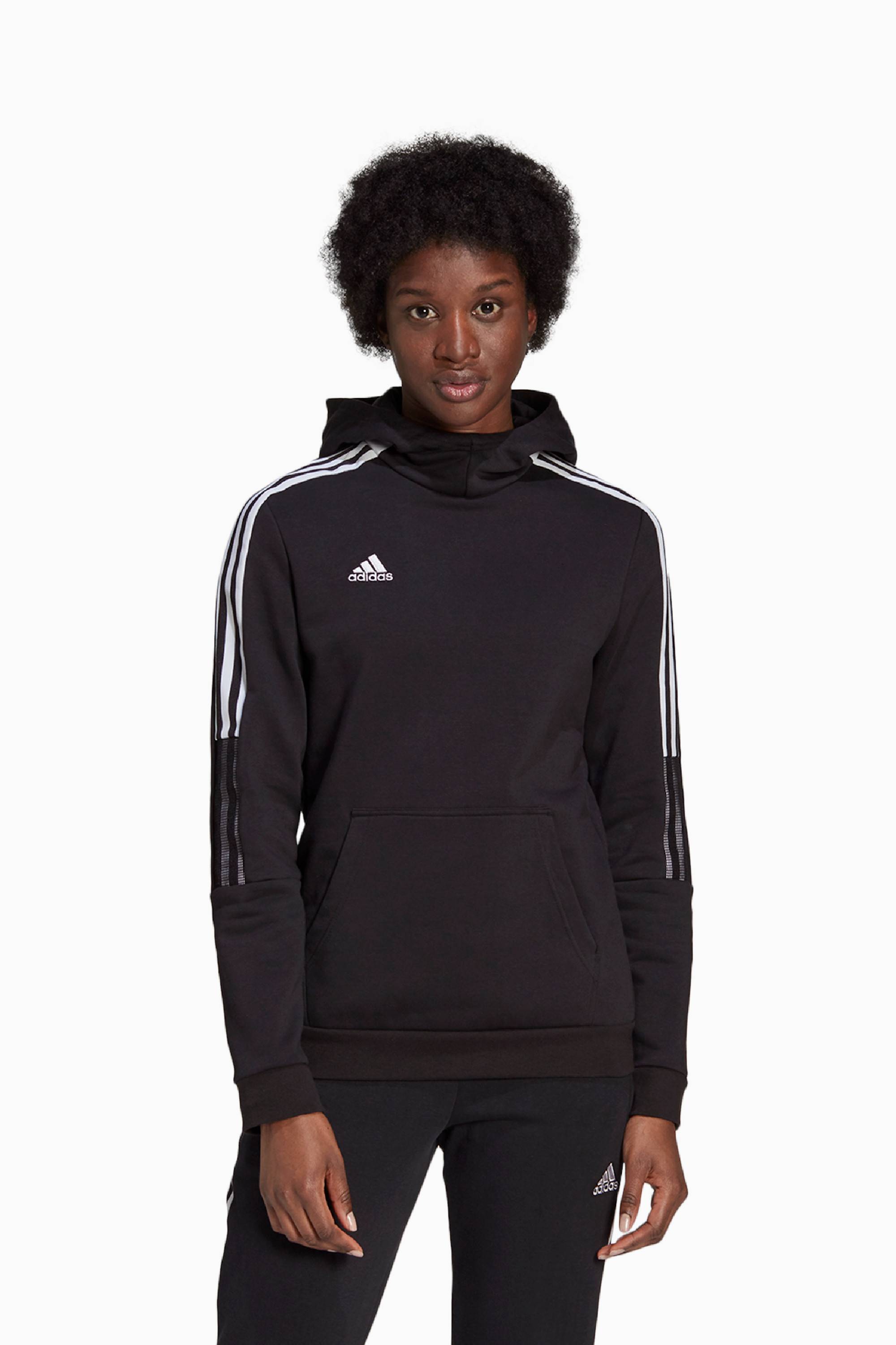 Bluza z kapturem adidas Tiro 21 Sweat Damska - Czarny