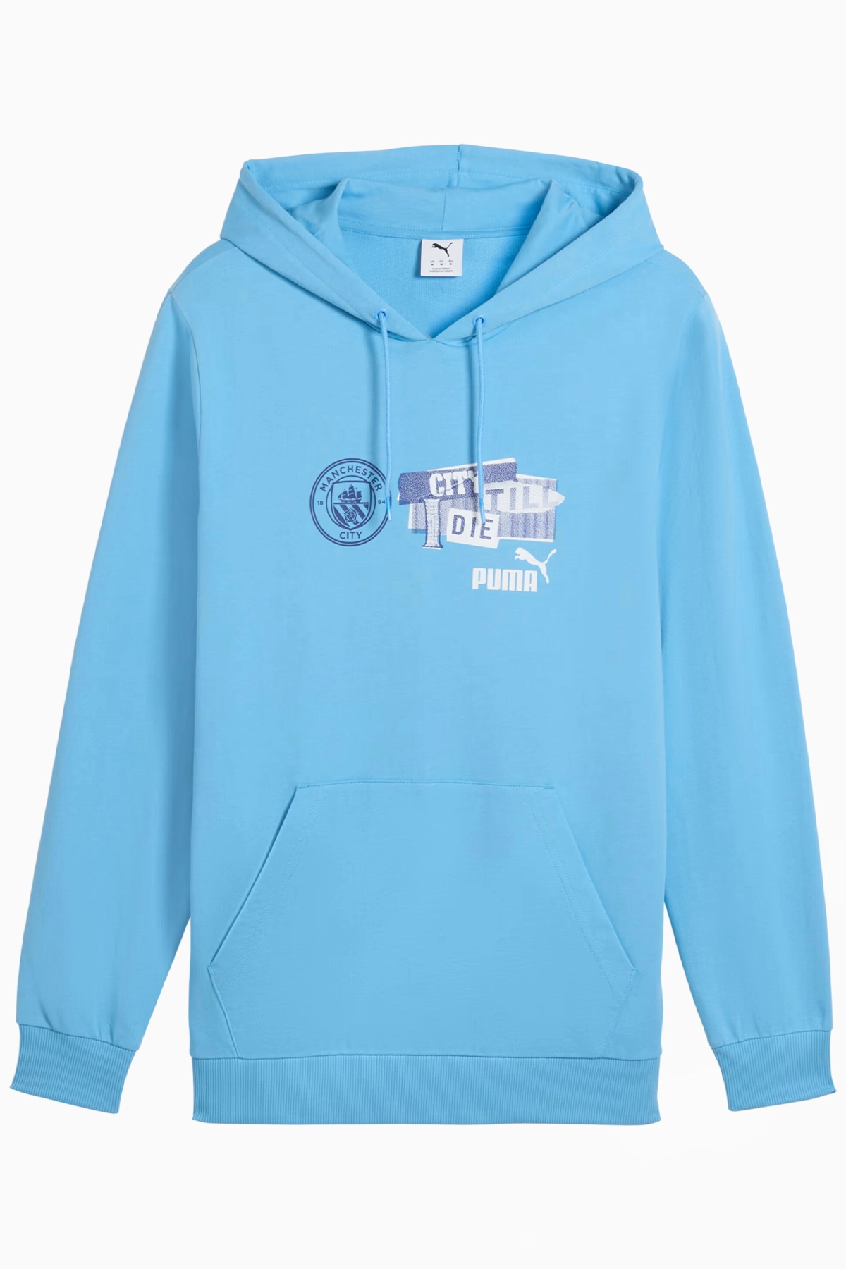 Bluza z kapturem Puma Manchester City 24/25 ftblNRGY - Błękitny