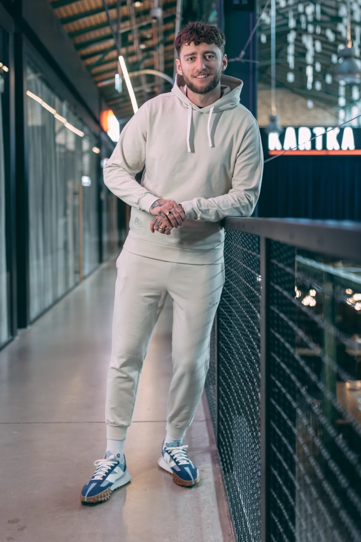 Bluza z kapturem R-GOL Loose - Beżowy