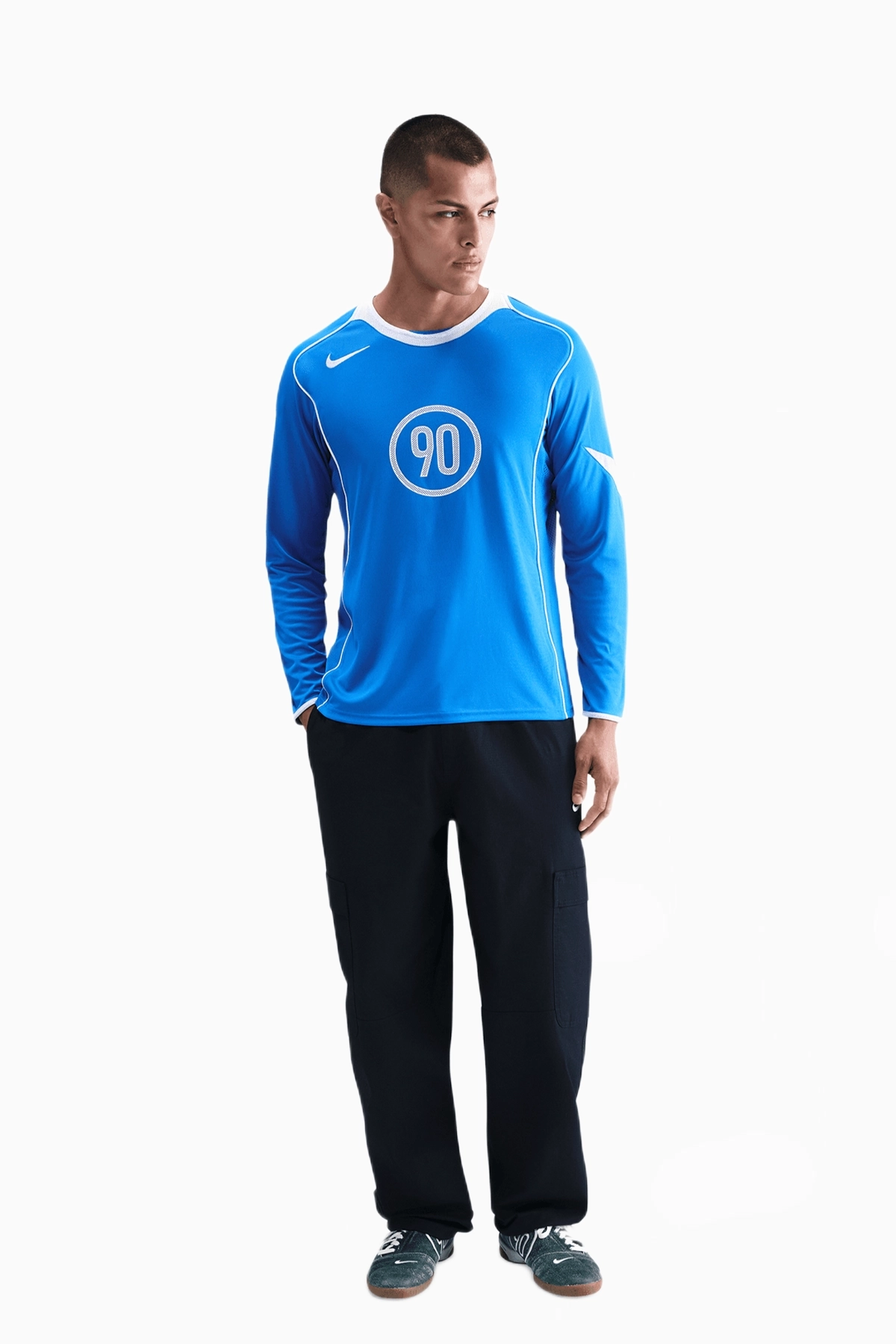 Koszulka z długim rękawem Nike Total 90 - Niebieski