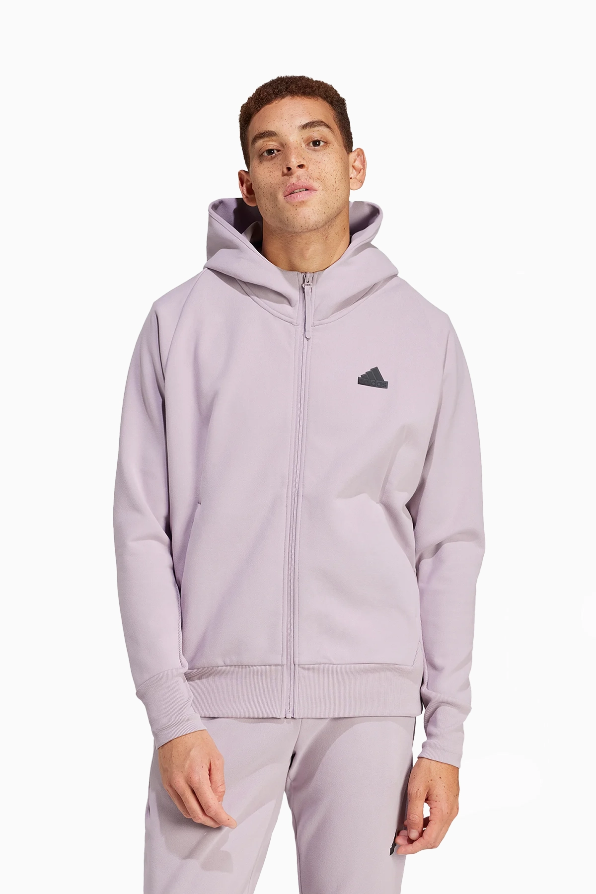 Bluza z kapturem adidas Z.N.E. Winterized FZ - Fioletowy