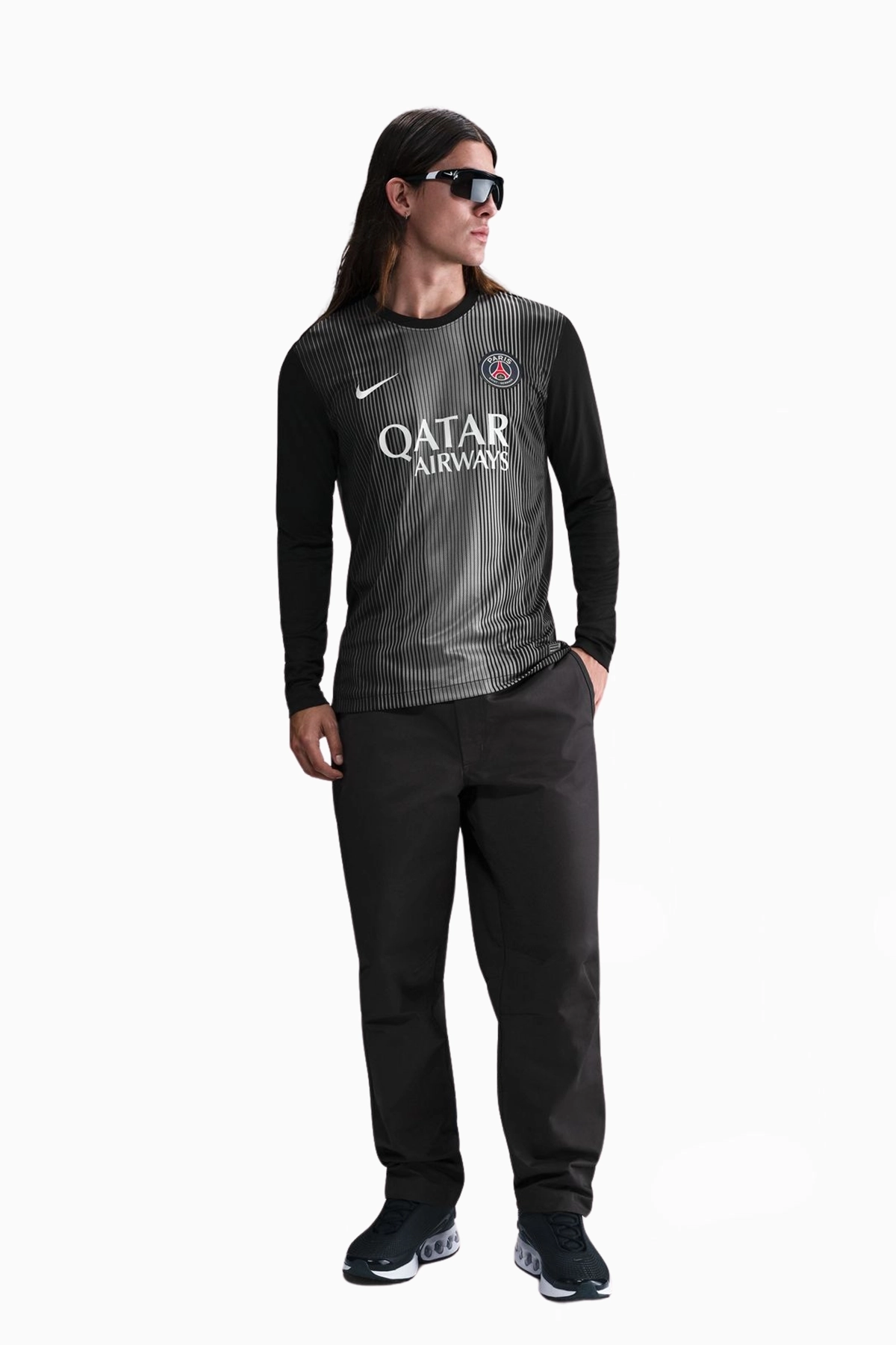 Koszulka z długim rękawem Nike PSG 25/26 Goalkeeper Stadium - Czarny