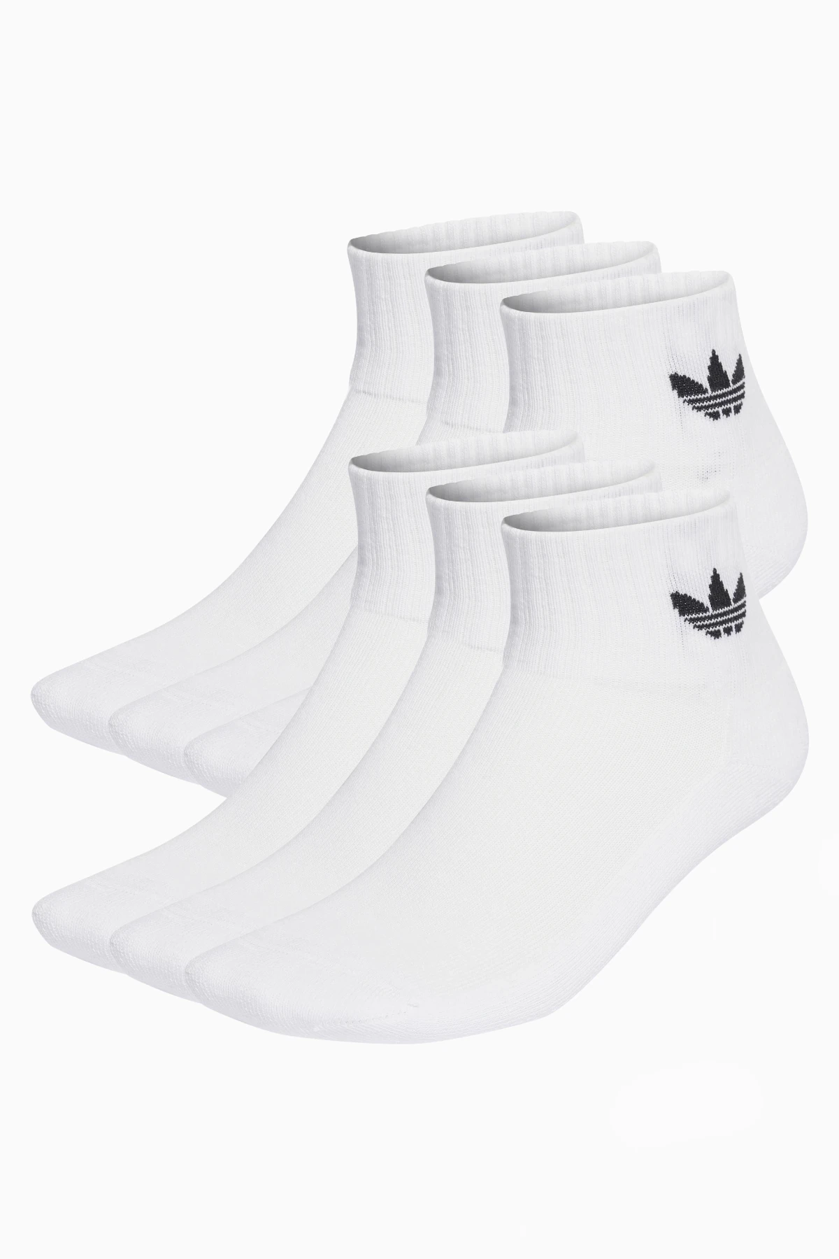 Skarpety adidas Mid Ankle 6 Pairs - Biały