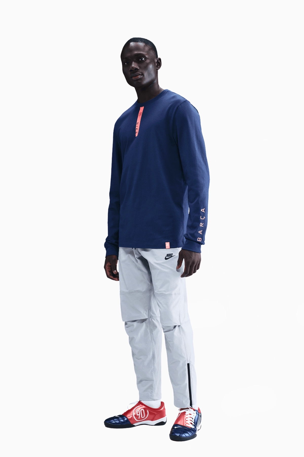 Koszulka z długim rękawem Nike FC Barcelona 25/26 Tee - Granatowy