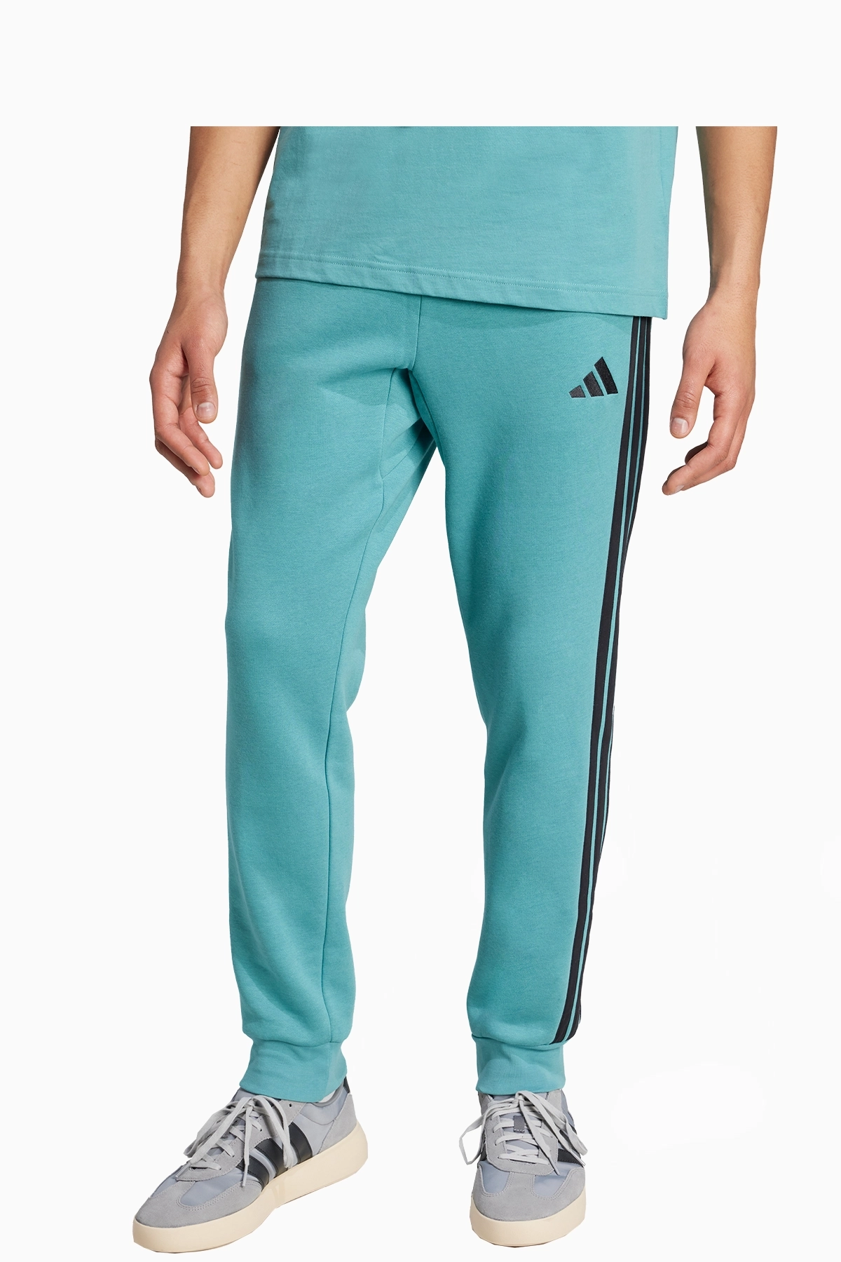 Spodnie adidas Essentials 3-Stripes Fleece - Miętowy