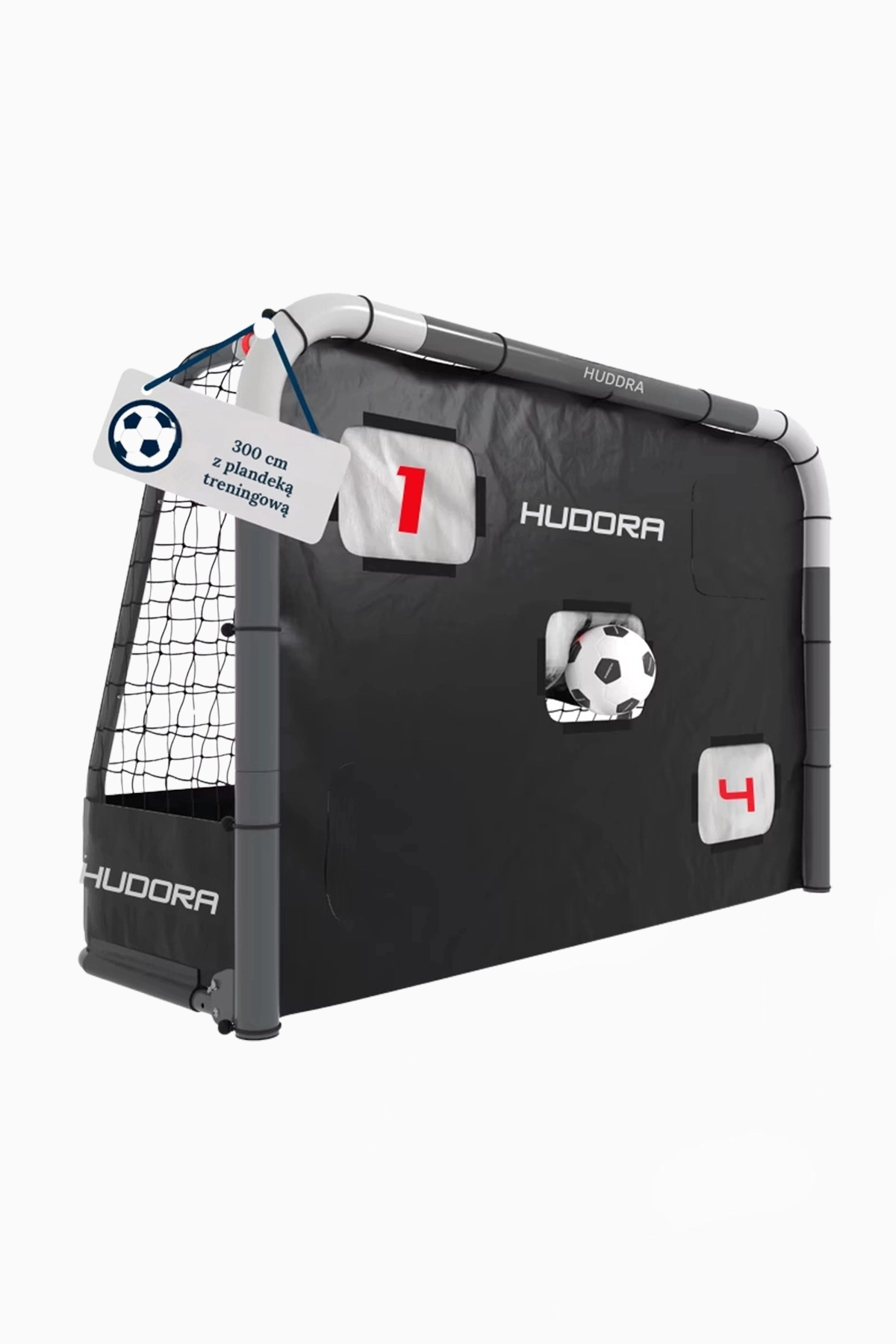 Bramka Hudora Roco (wym. 3 x 2 m) z plandeką treningową 1szt.
