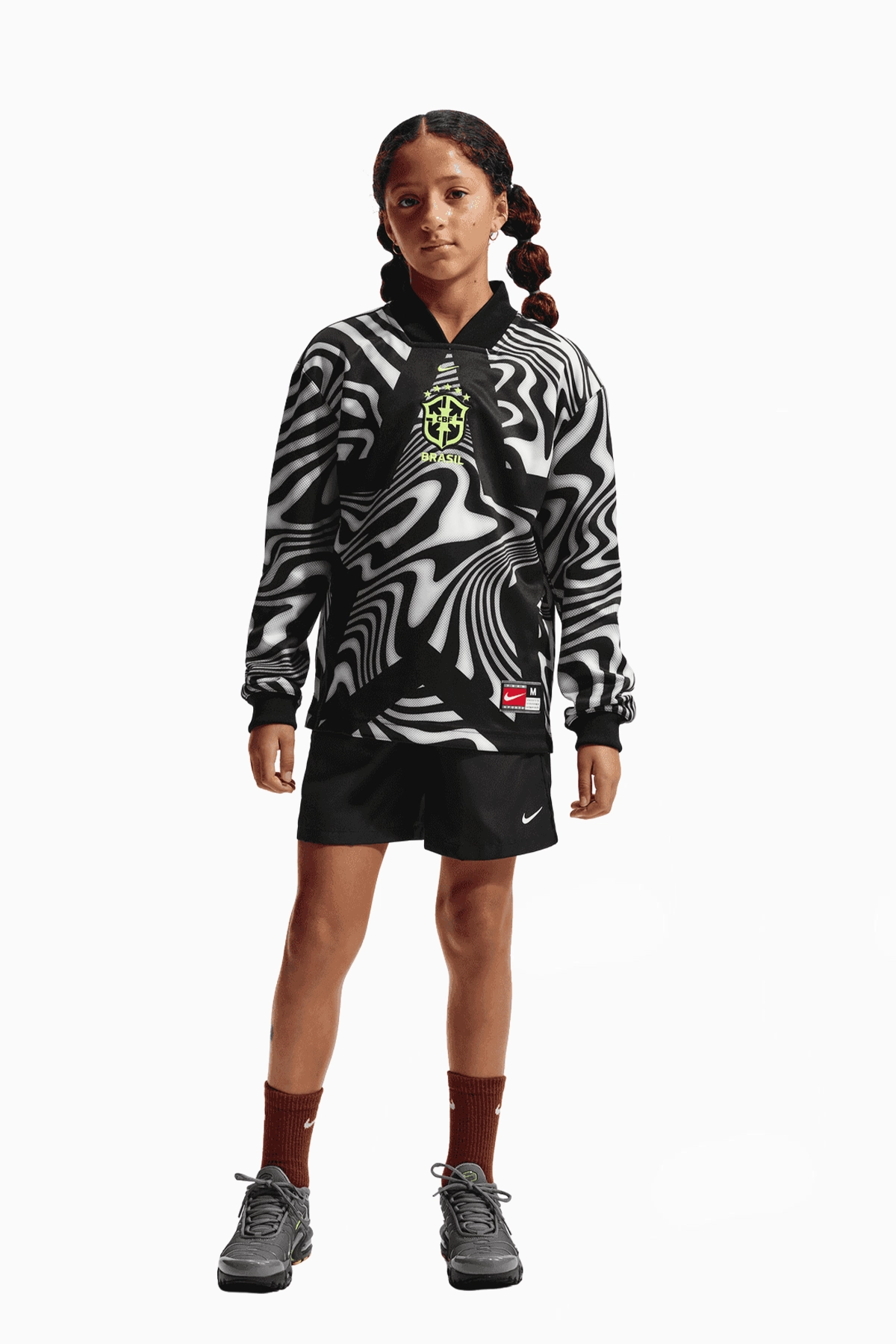 Koszulka z długim rękawem Reprezentacji Brazylii Nike Goalkeeper Junior