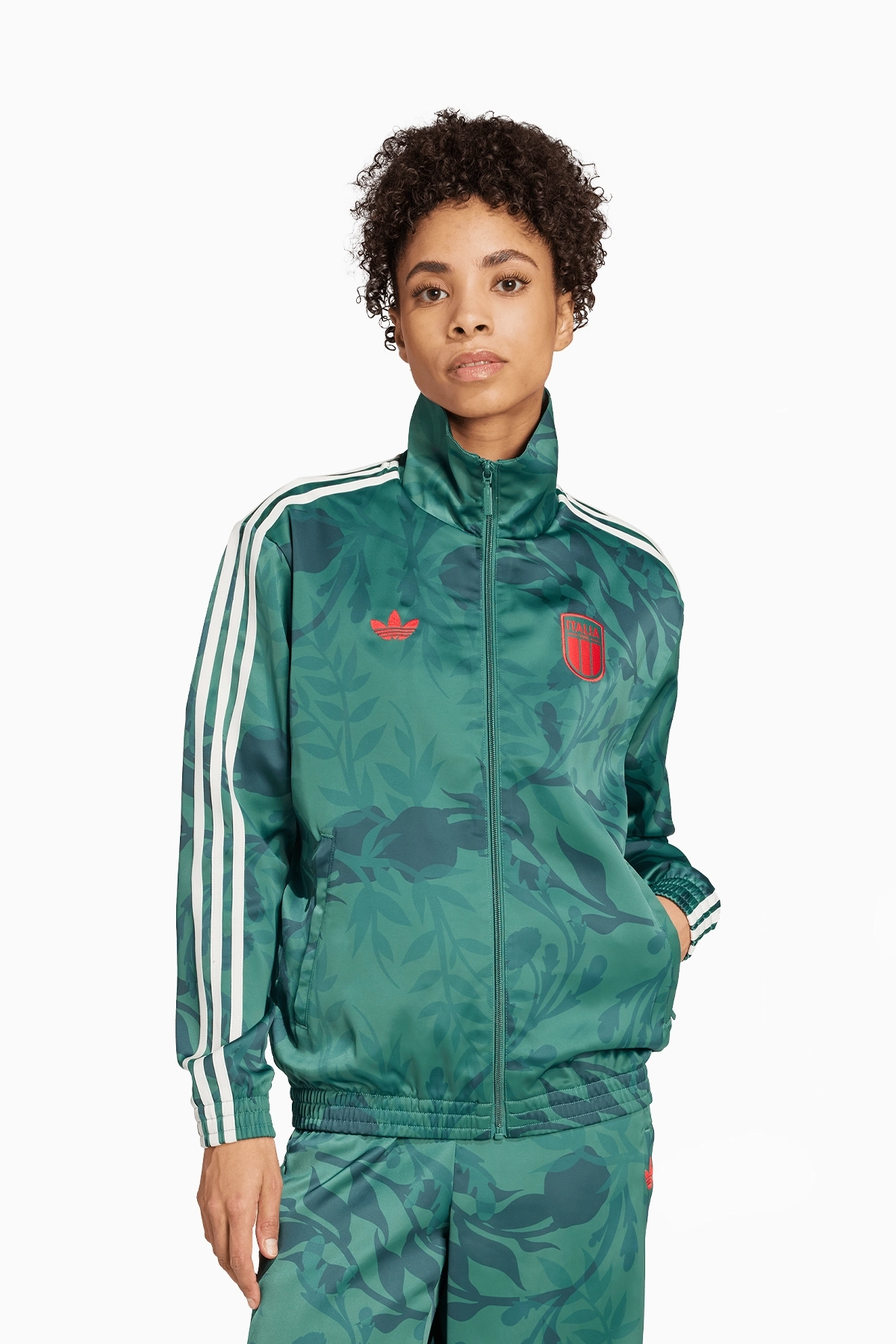 Bluza Reprezentacji Włoch adidas 2025 Track Damska - Zielony