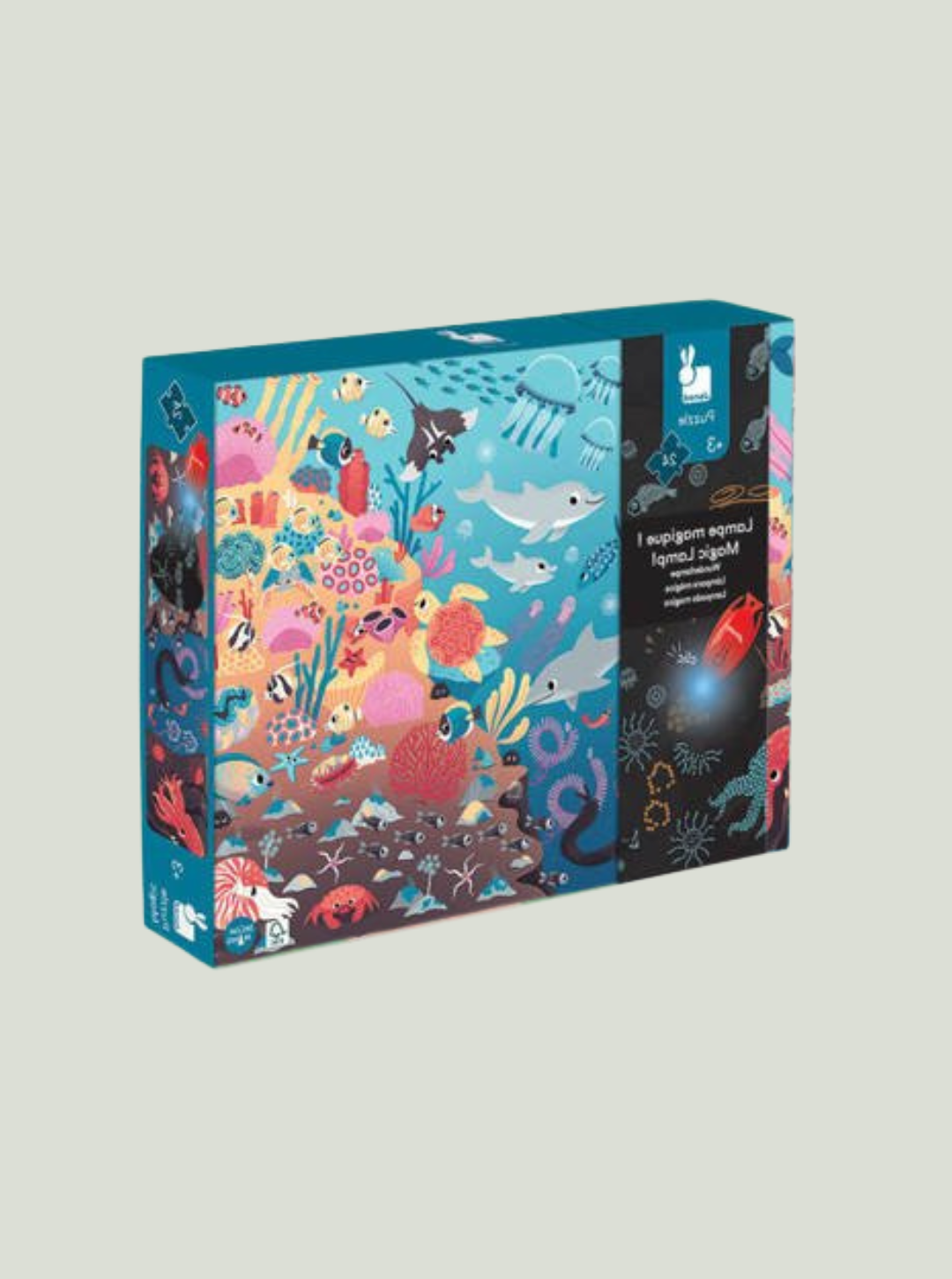 Świecące puzzle z mini-lampką UV Ocean 24 elementy 3+ JANOD