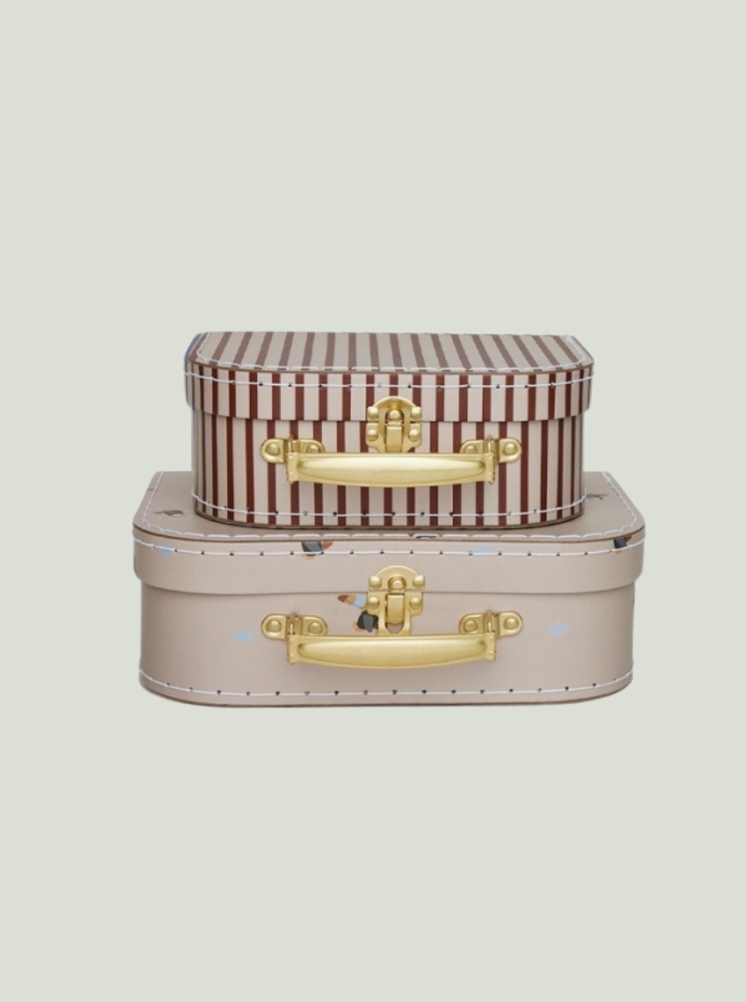Mini walizka w Toucan & Stripe OYOY - zestaw 2 sztuk