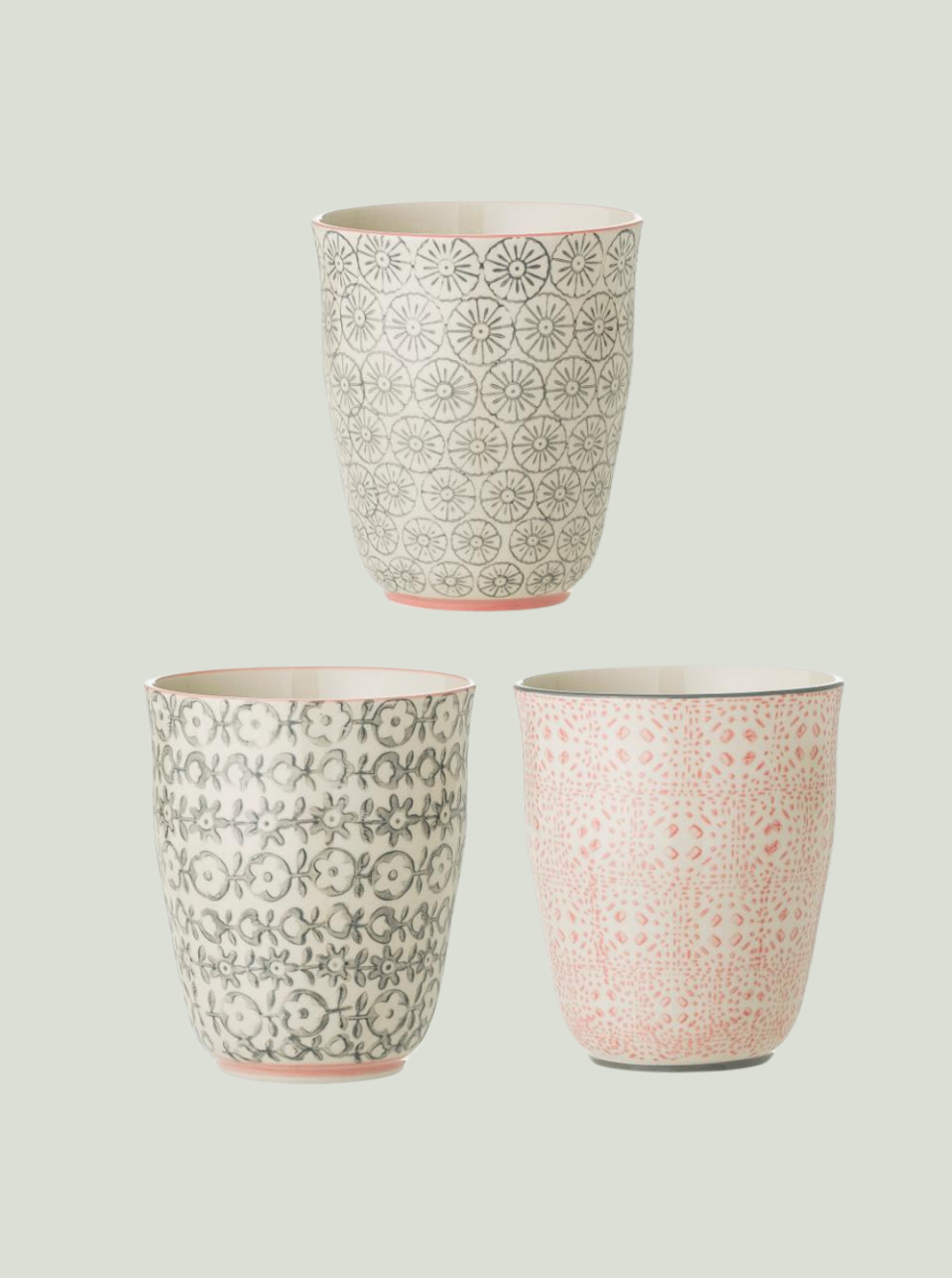 Kubek Cécile, róża, kamionka 8,5 BLOOMINGVILLE - 3 szt