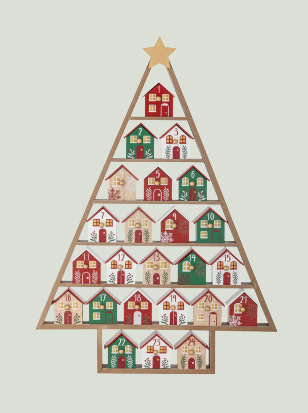 Kalendarz adwentowy Calvin, czerwony Bloomingville