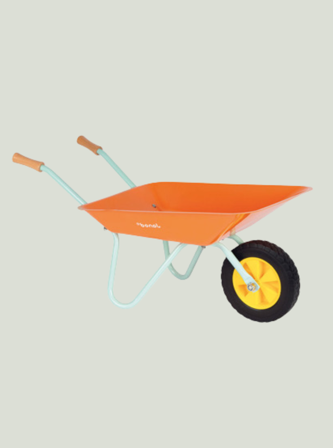 Mały ogrodnik Zestaw narzędzi ogrodowych z pomarańczową taczką JANOD
